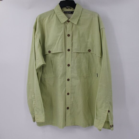 VTG patagonia shirt Mens XL Tropical flats vented long sleeve button up check - Picture 1 of 16